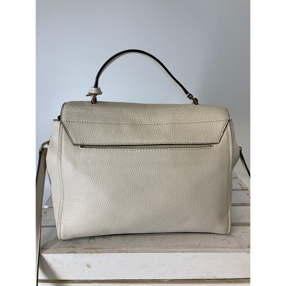 MICHAEL KORS, MEDIUM IVORY PEBBLED LEATHER CROSSBODY BAG - Picture 4 of 16